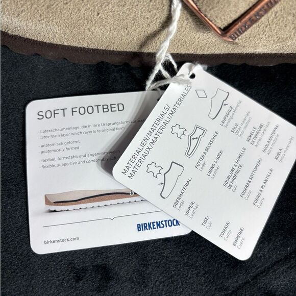 Birkenstock women’s Boston clogs 7 narrow new taupe custom zig zag rare - Picture 4 of 4